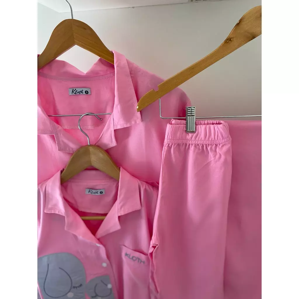 pink elephant summer pajamas 