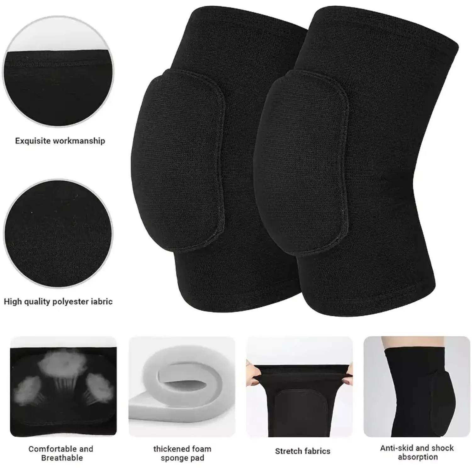 Knee Pads Black | Piece 1