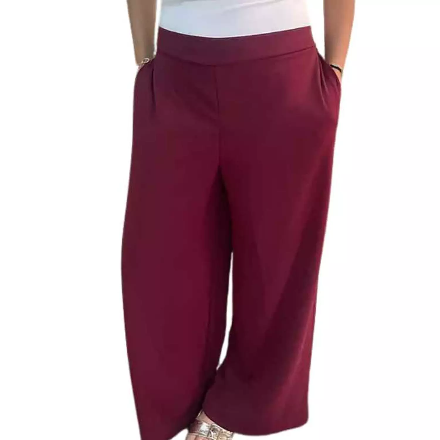 Trousers - Burgundy - Scopa Material hover image