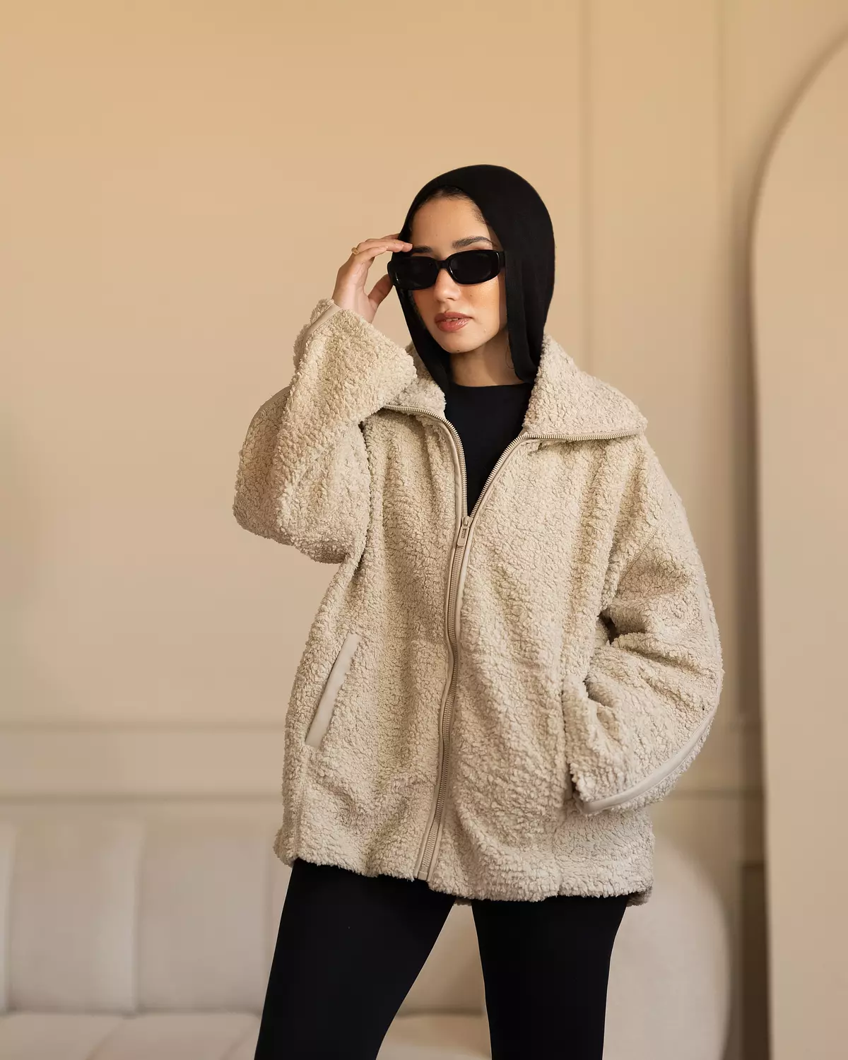 Beige bliss fur jacket 🍂-2nd-img