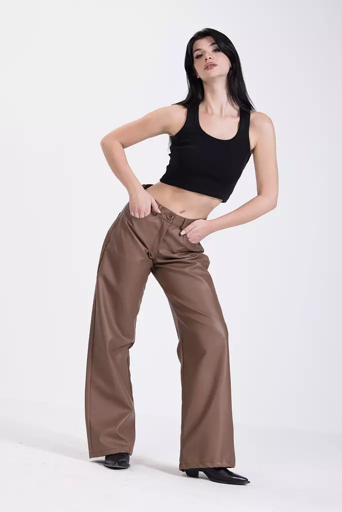 Mocha Leather Pants 