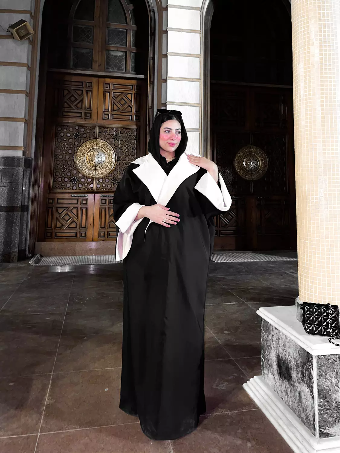 Black & Beige Blazer Kaftan 2