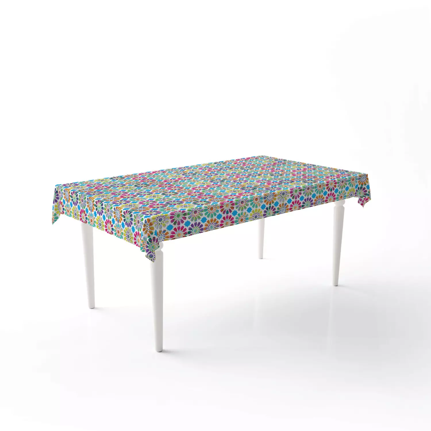 Technicolor Islamic Star Table Cover 4