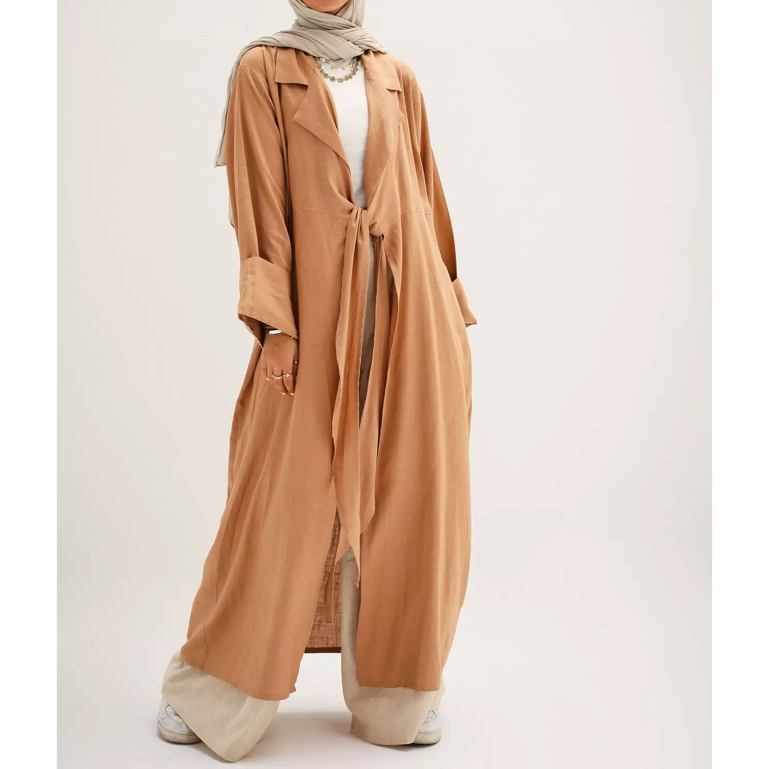 Desk-to-dinner Kimono in Camel hover image