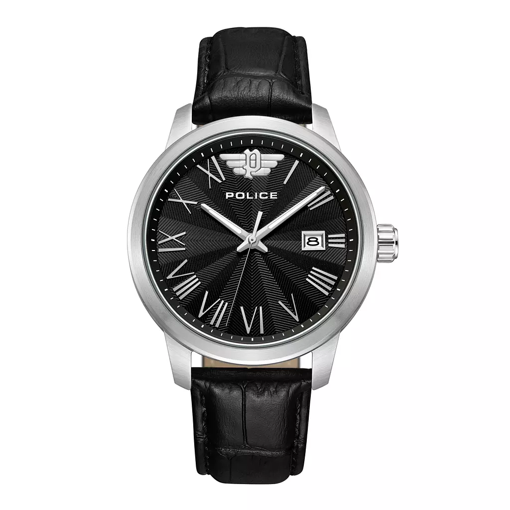 Police  Raho Gents Analog Watch with Leather Strap 41mm PEWJB0021302