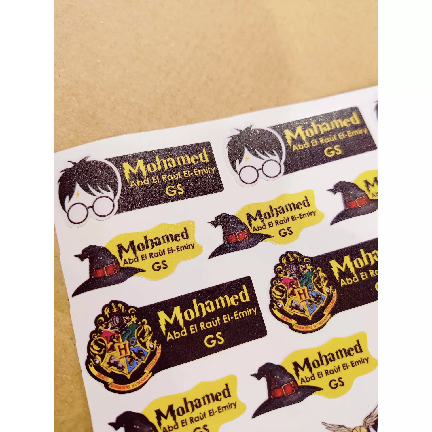 Harry potter School Labels Stickies 3