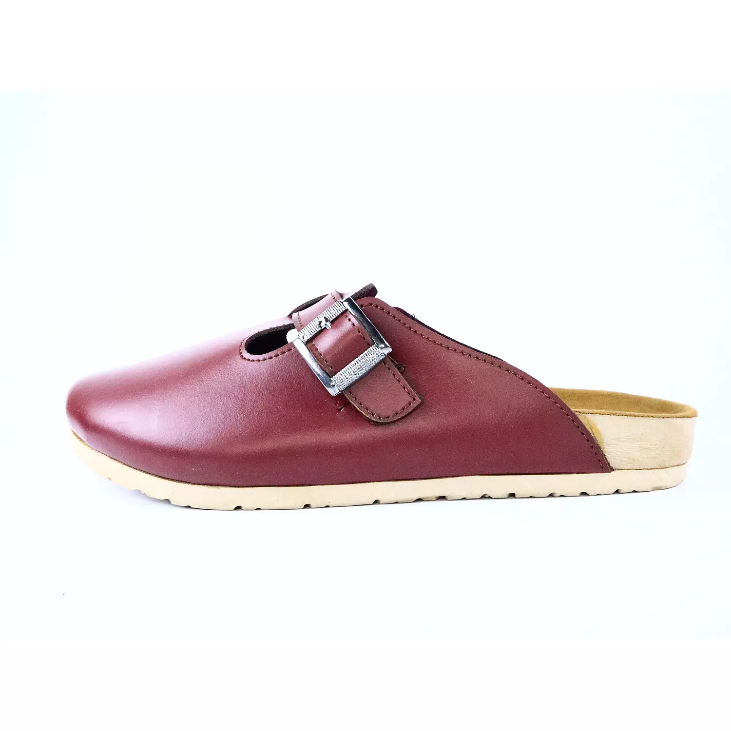 Leather clogs - Burgundy 2