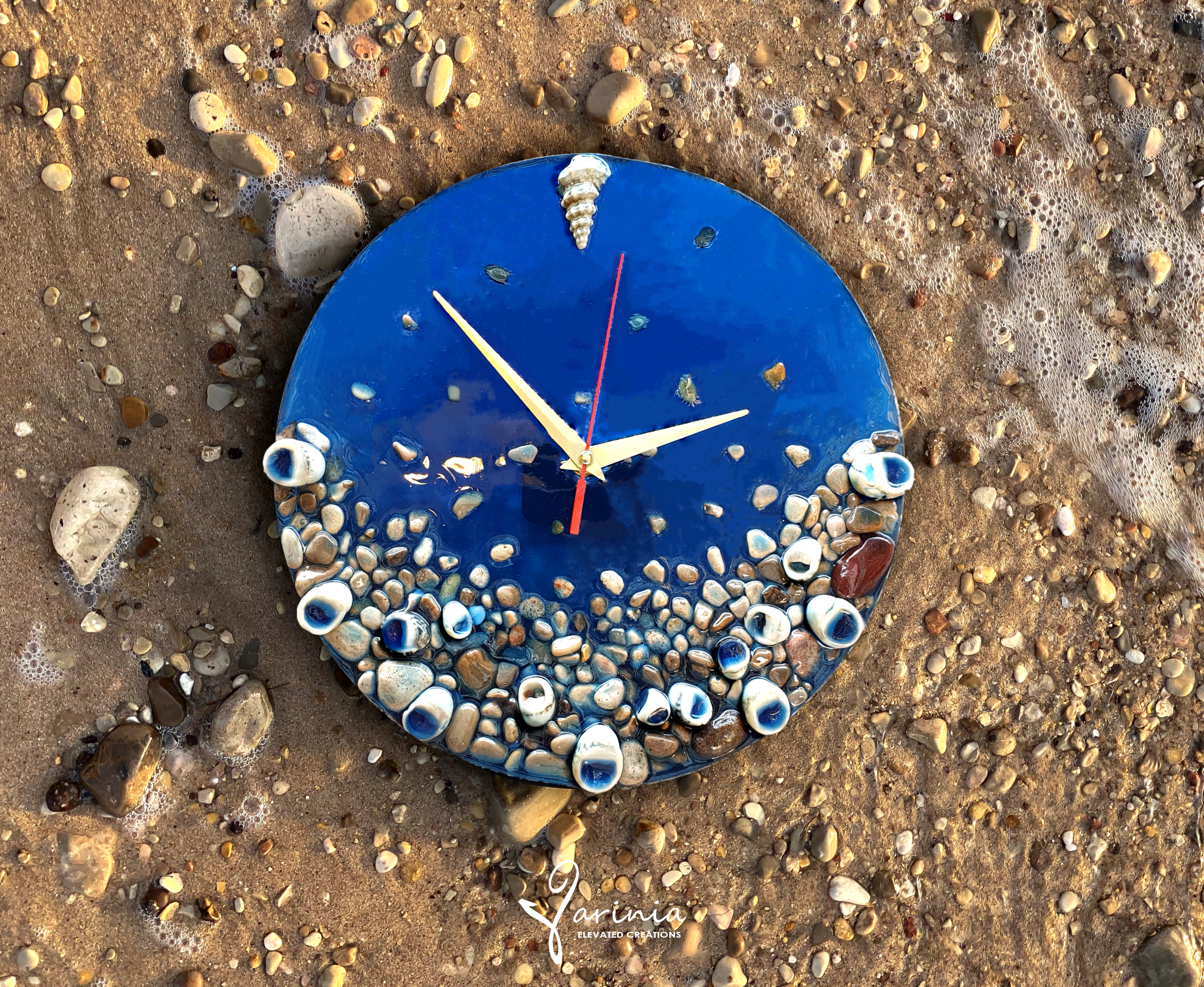 Shore Pebbles wall clock  hover image