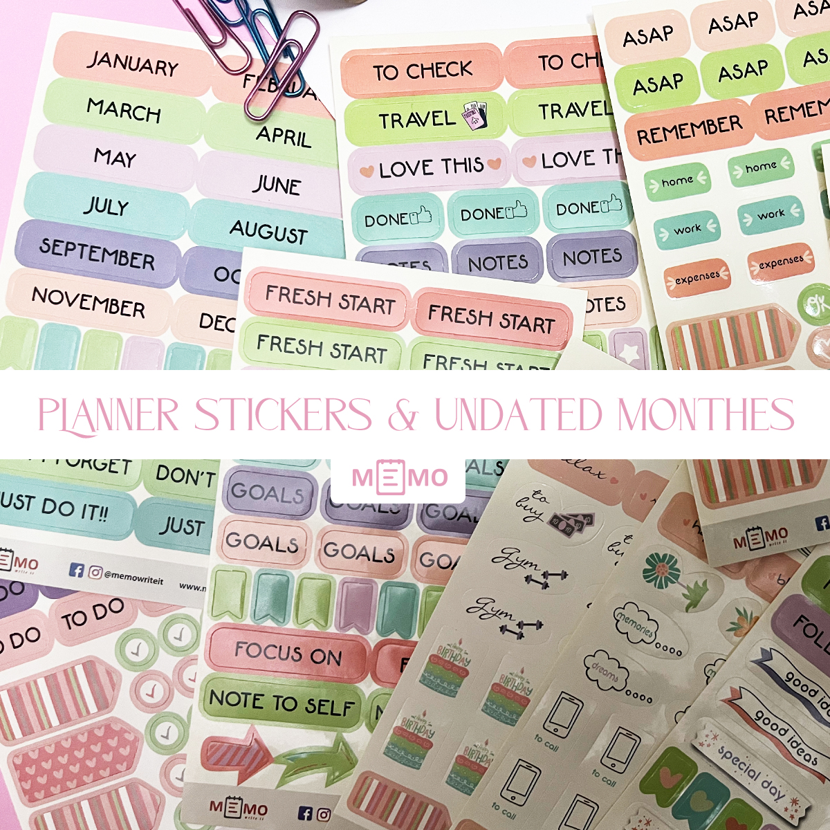 Memo Planner Stickers & 12 Undated Months hover image