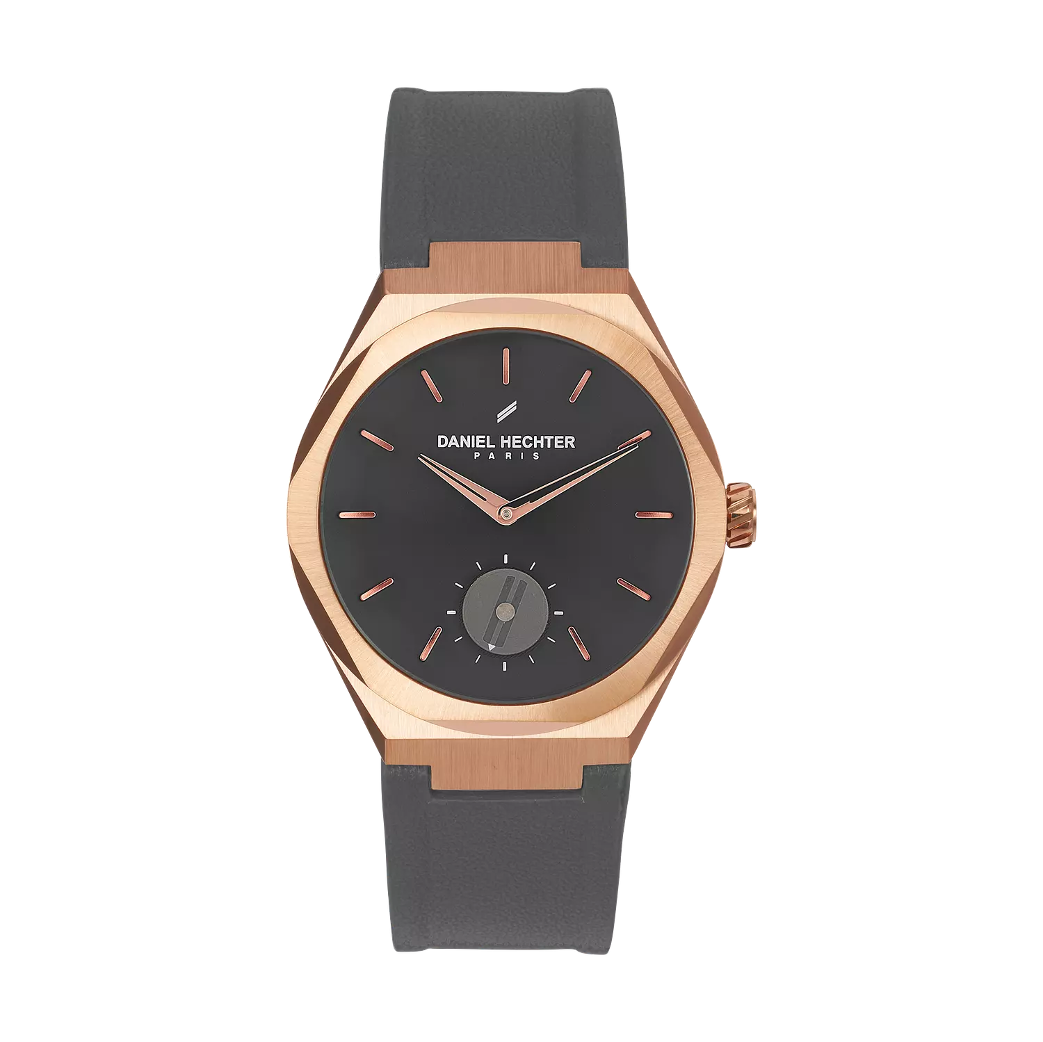 Daniel Hechter Wrist Watch DHL00201 - Rose Gold Case - Grey Silicone Strap hover image