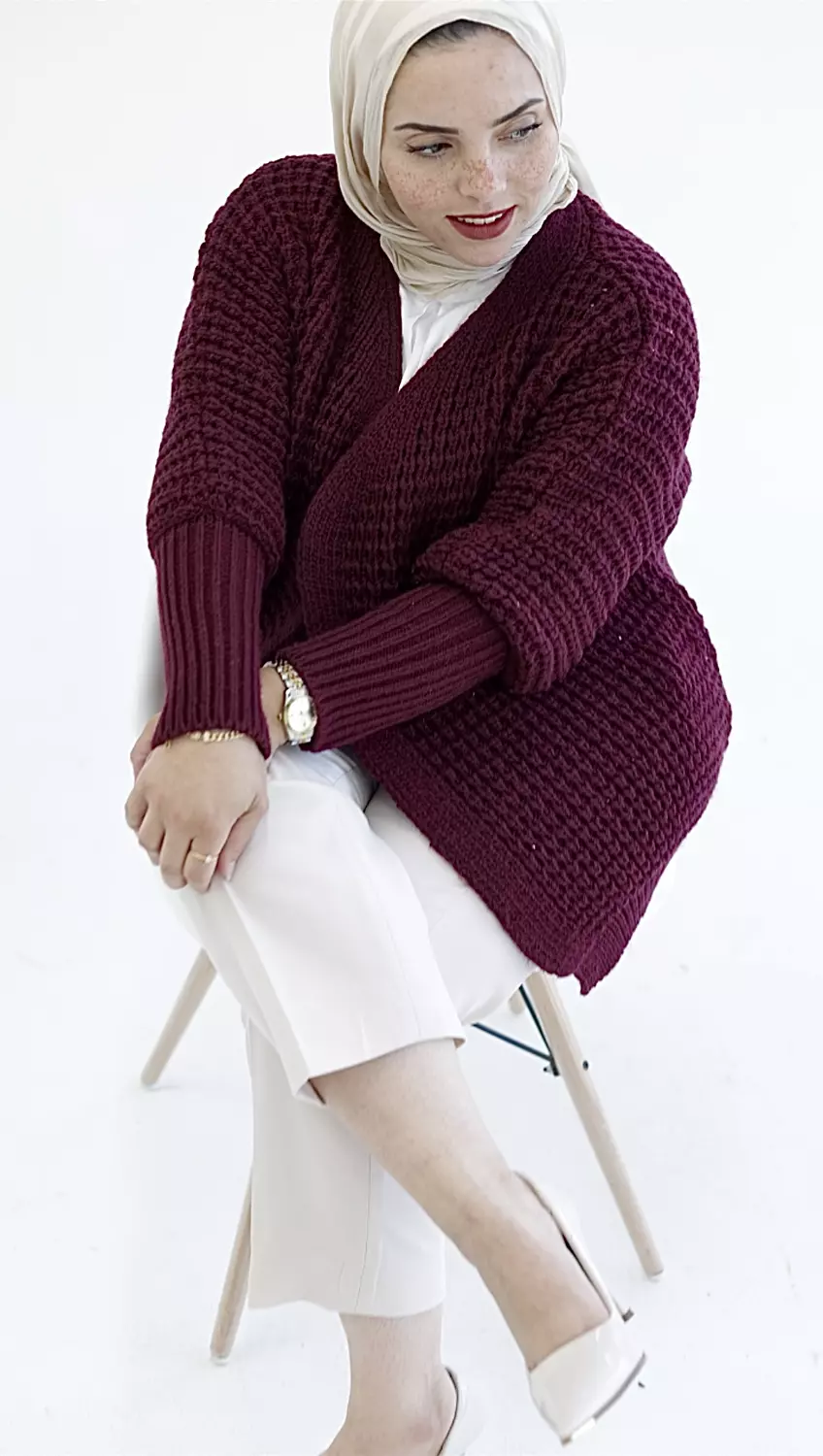 Wool knitting cardigan 13