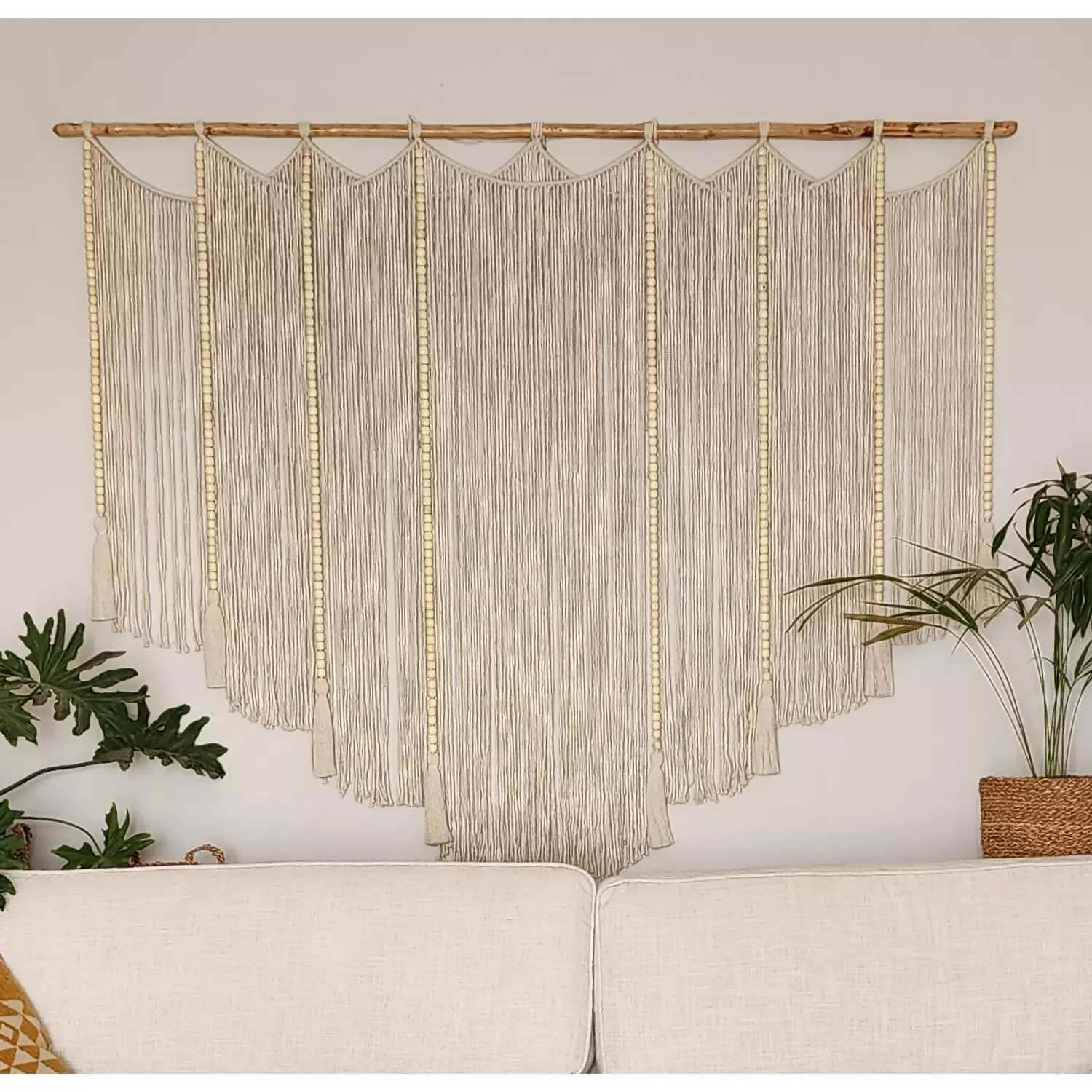 White Beads Wall Hanging 0