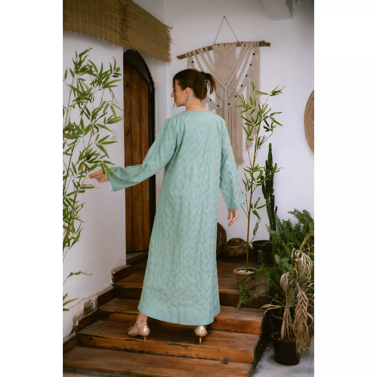 Mint embroidered Dress 4