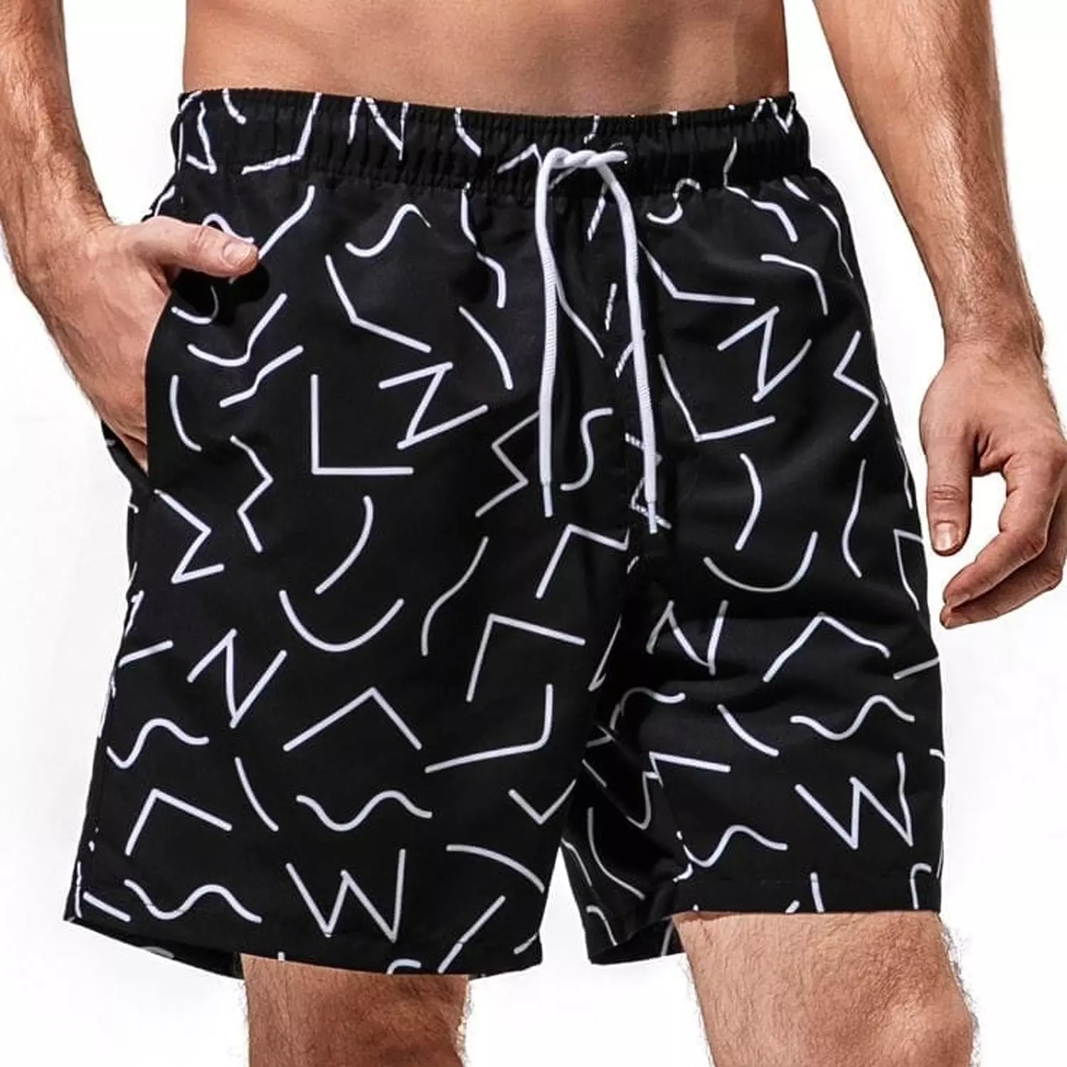 Ho Holland Printed Men Sea Shorts ( Black ) hover image