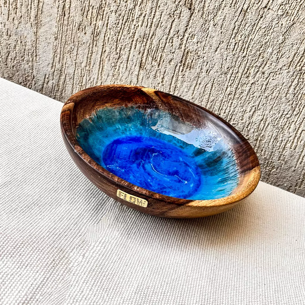 Blue Wooden bowl