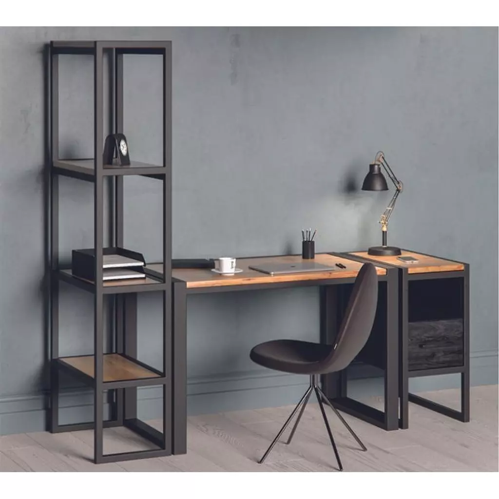 Modern desk with stand and side unit