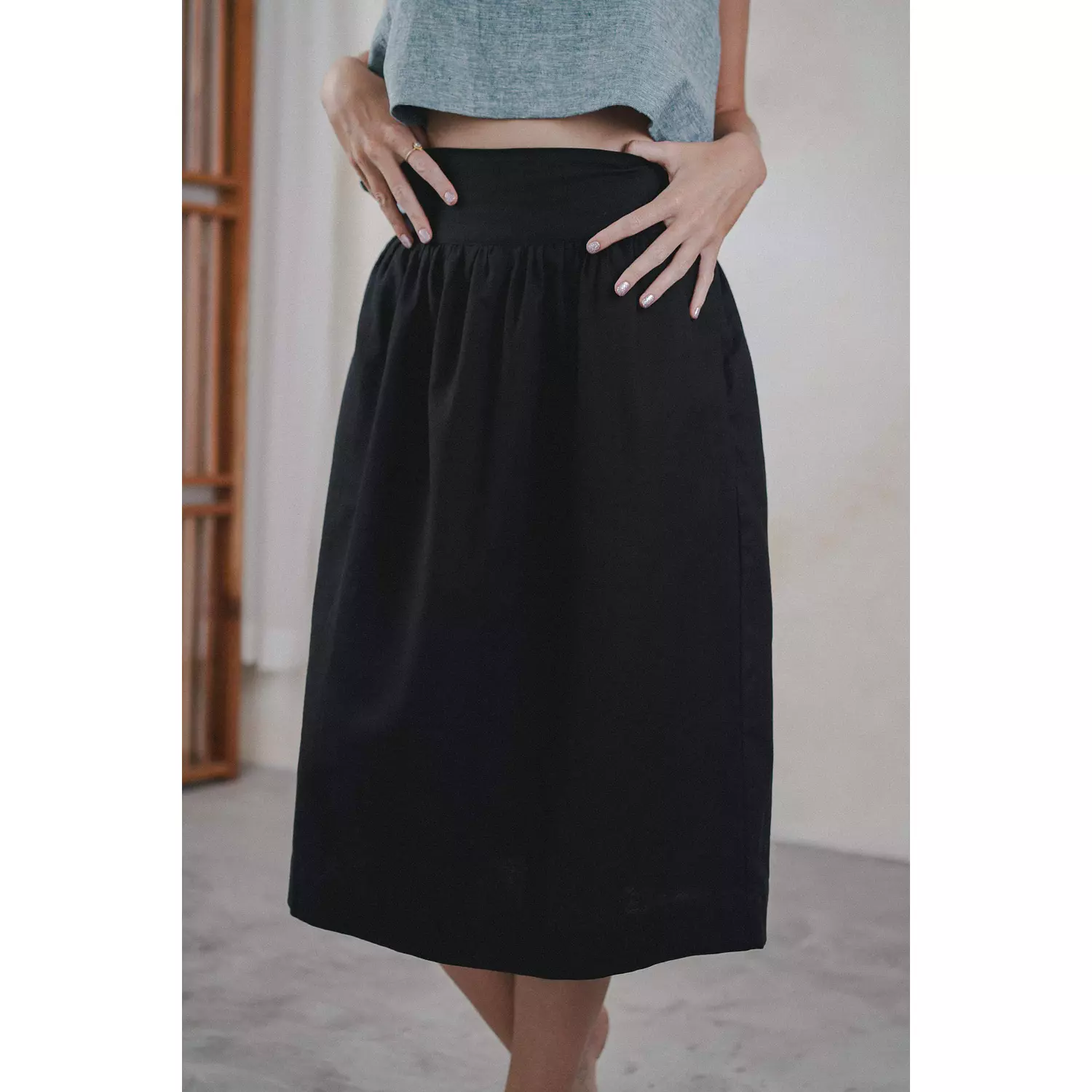 Lana Skirt Linen Cotton Blend   -2nd-img