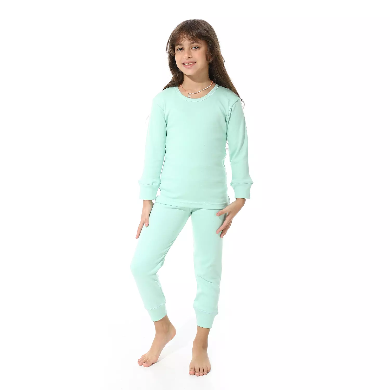 Kids Thermal Set -Light Green hover image