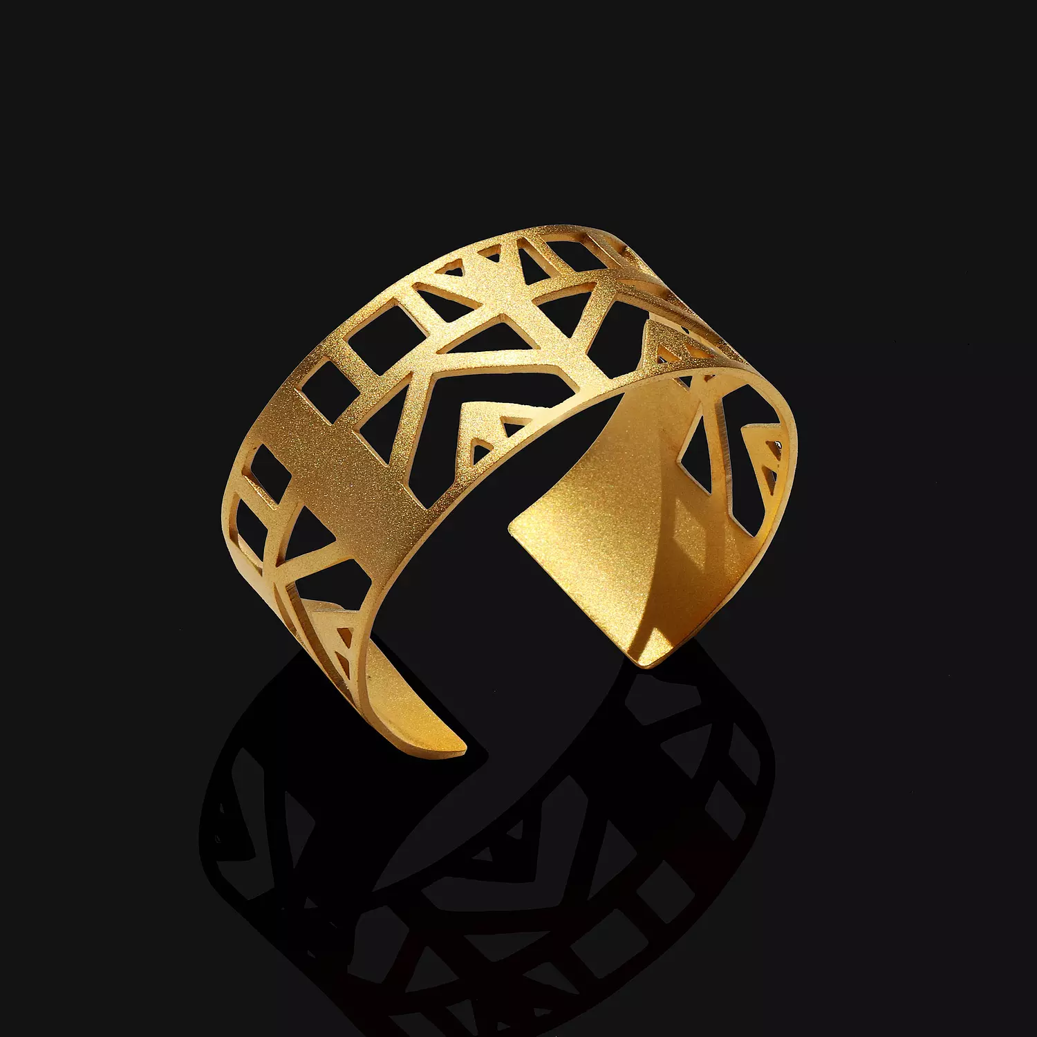 Lotus cuff bracelet hover image