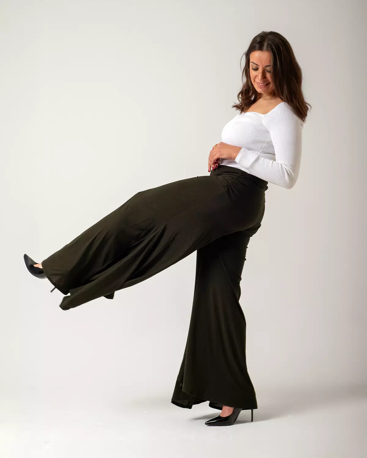 Wide leg lycra pants 2