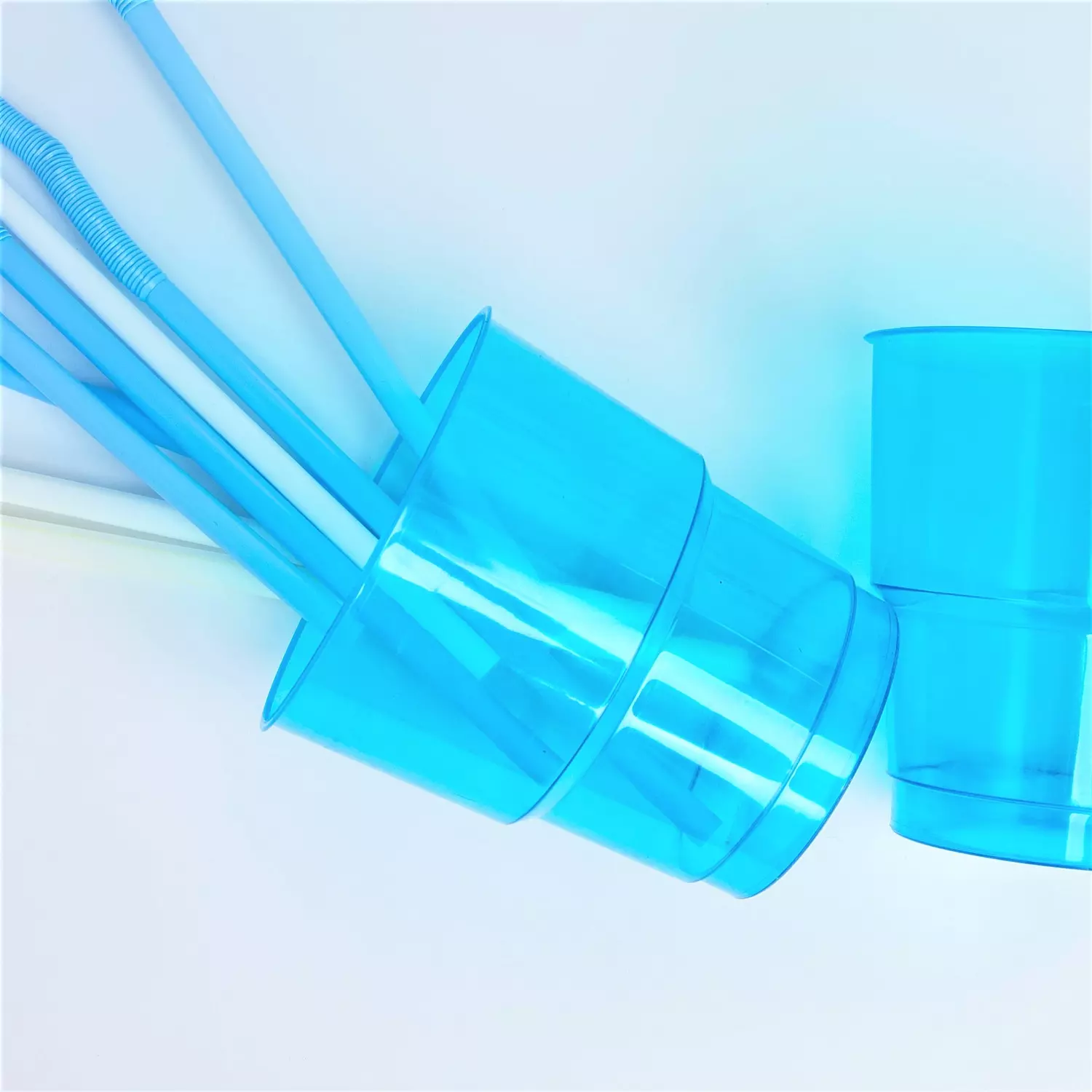 Blue Plastic Cups 2