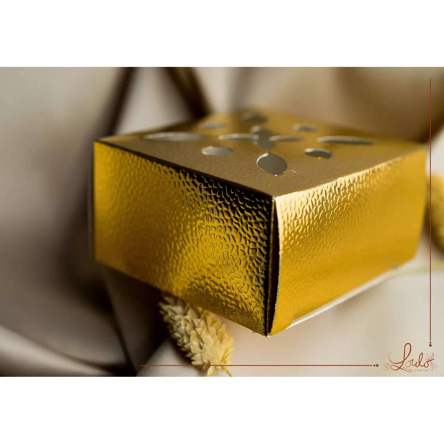 Wedding (Katbkitab) Gold Leather texture box  3