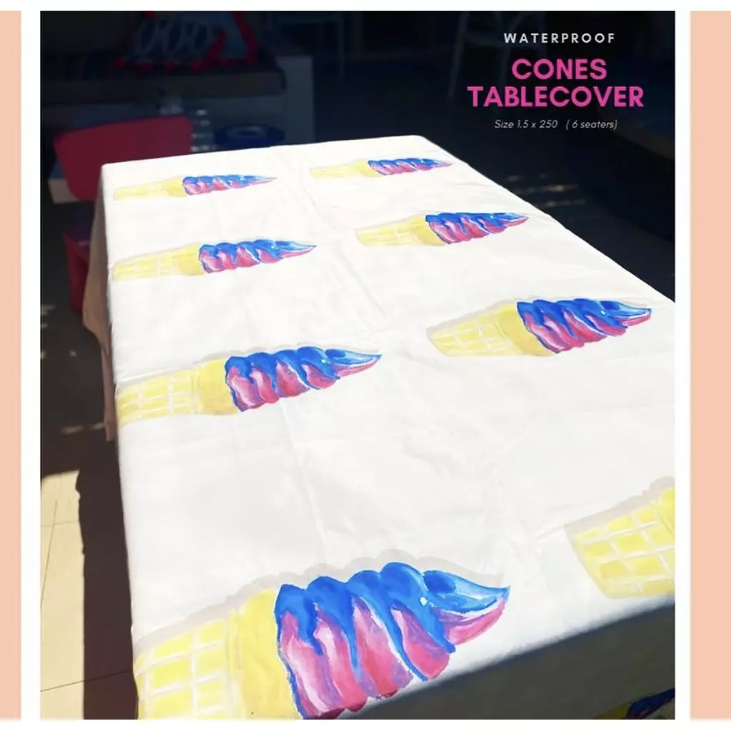 Ice-Cream Hand-Painted Tablecover (by order)