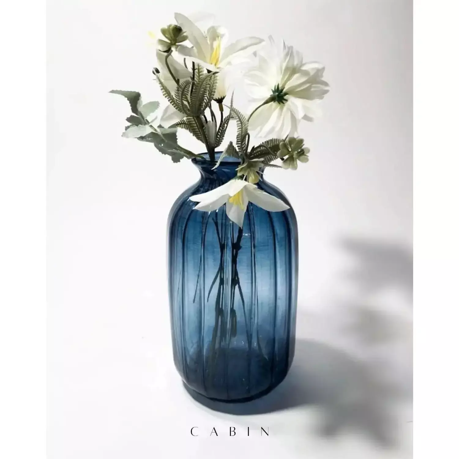 Blue Pyrex Vase hover image