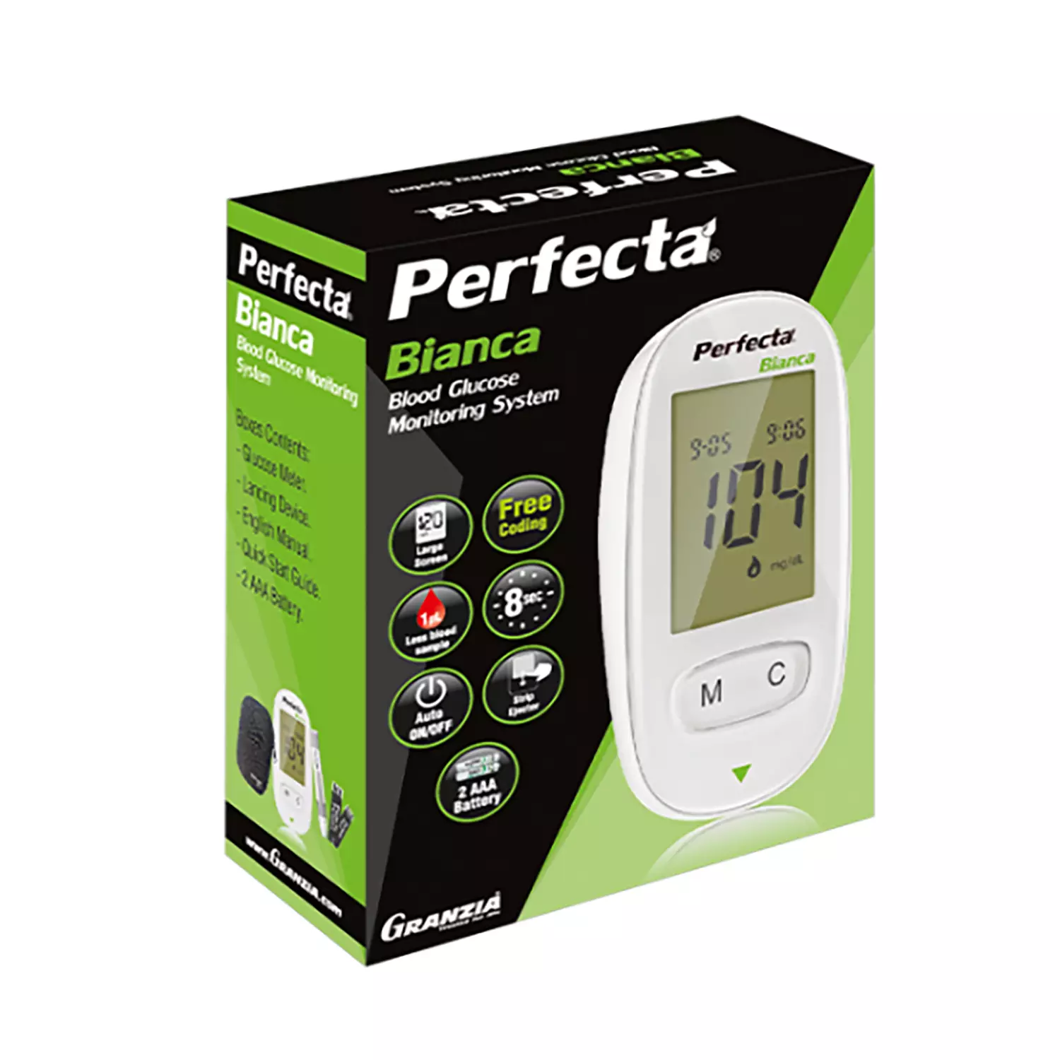 Granzia Perfecta Bianca Blood Sugar Monitor 1