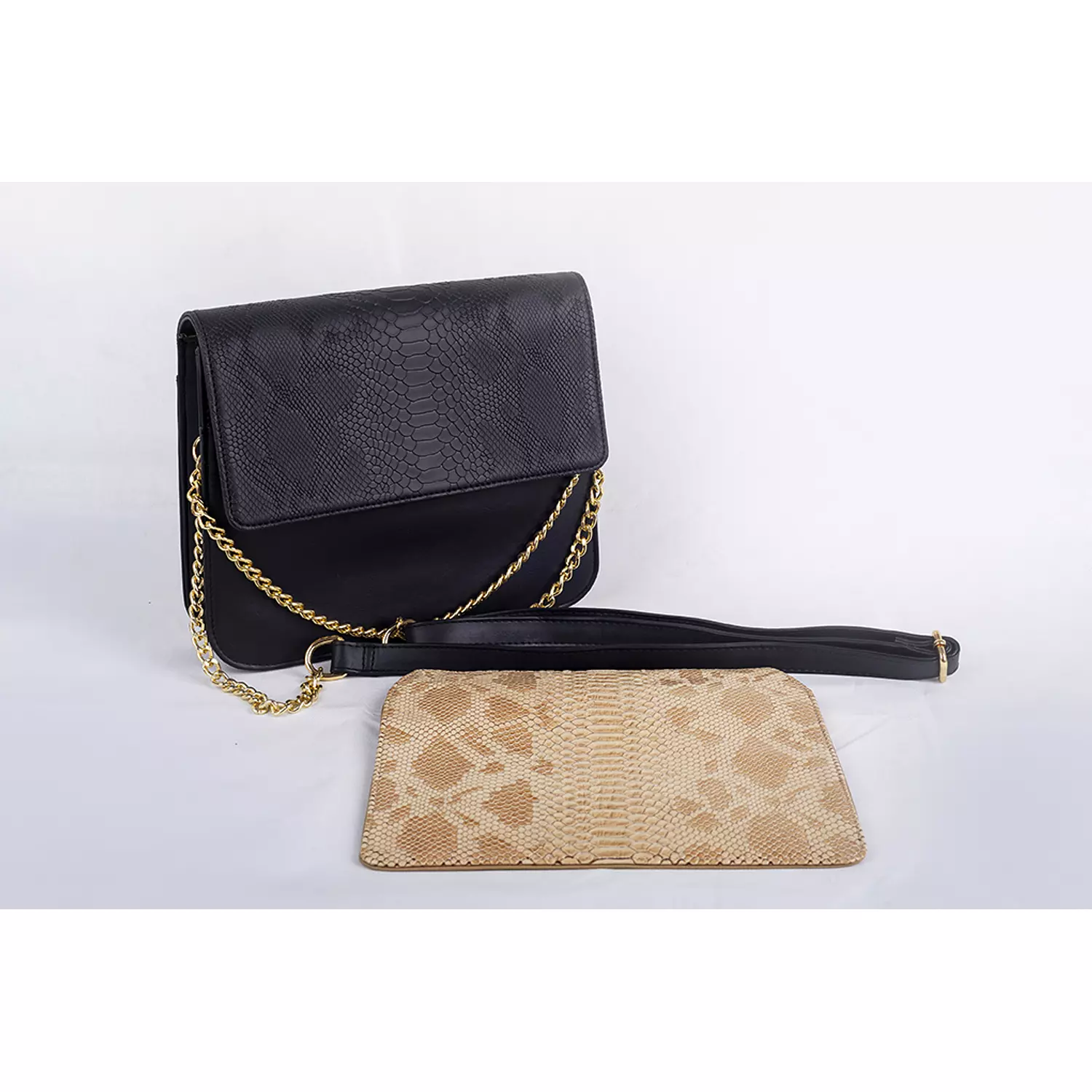 Black Cross Bag - Changeable Flap 4