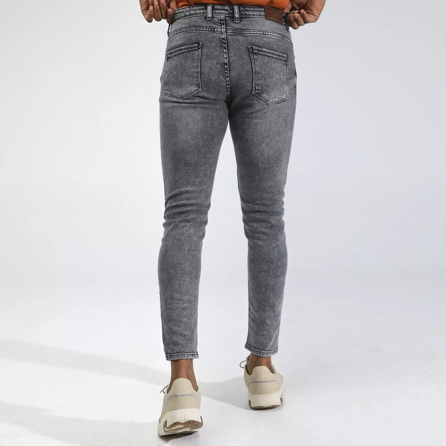  Dark Grey Ripped Jeans Slim Fit 2