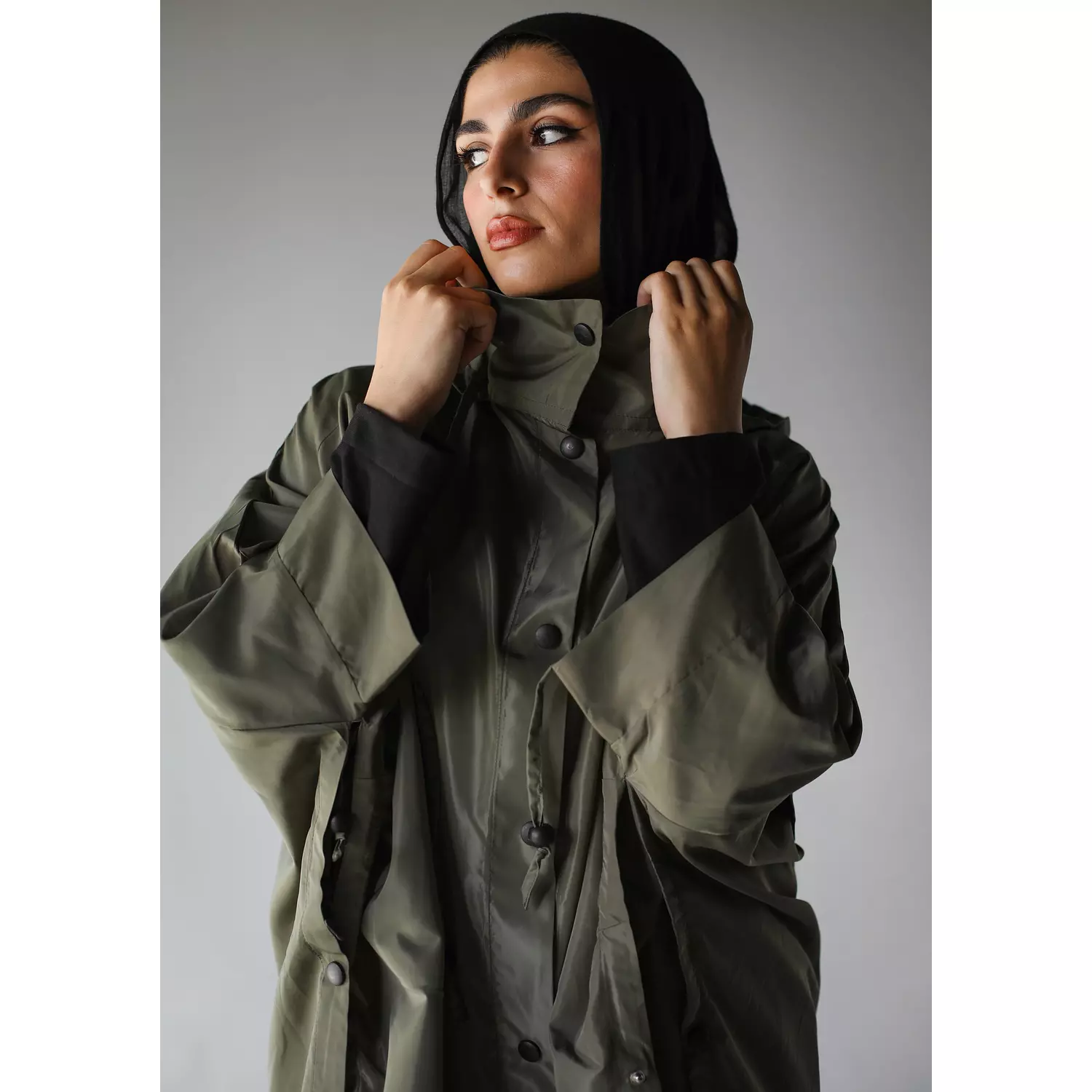 Olive Waterproof Poncho 5