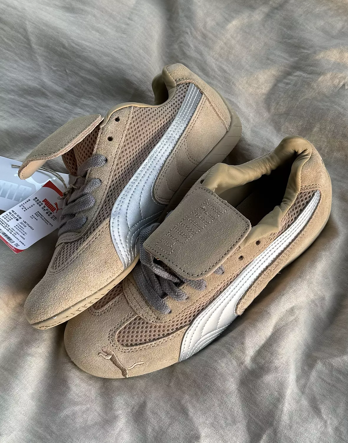 Puma x Open Yy Speedcat Prairie Tan Matte Silver 4