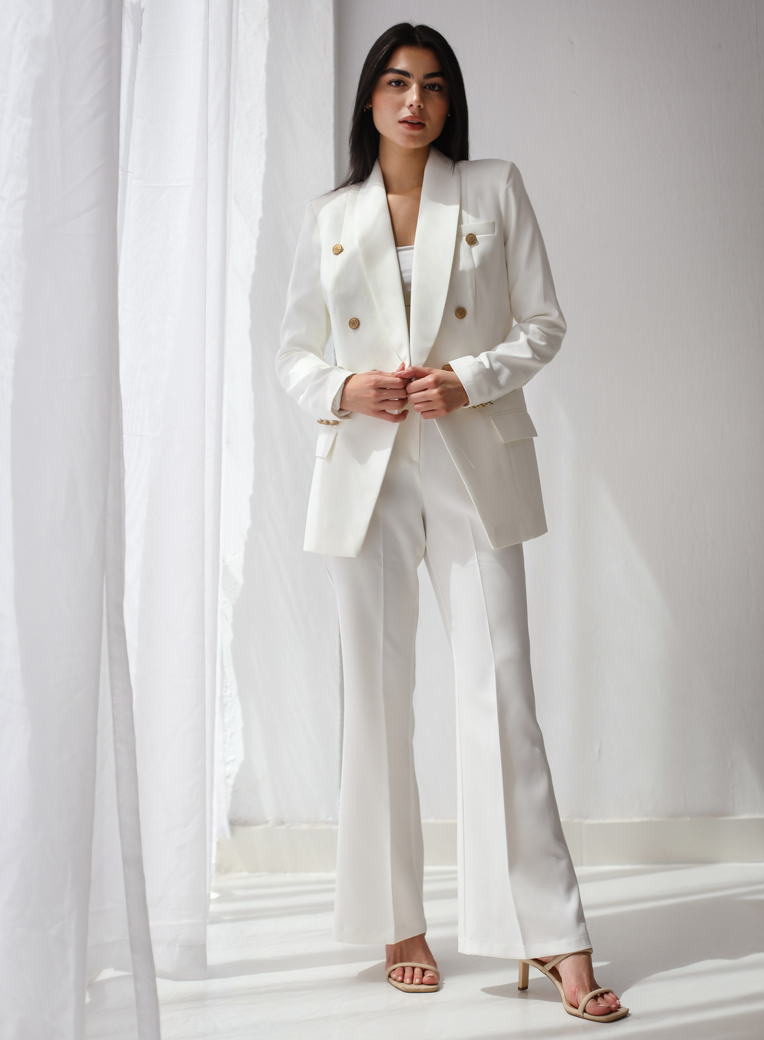 ELITE DOUBLE BREASTED SUIT ~ WHITE 3