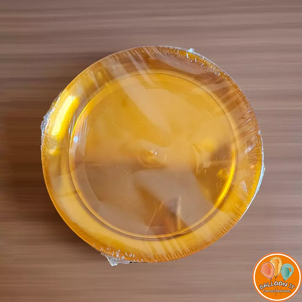 orange- plate Plastic 