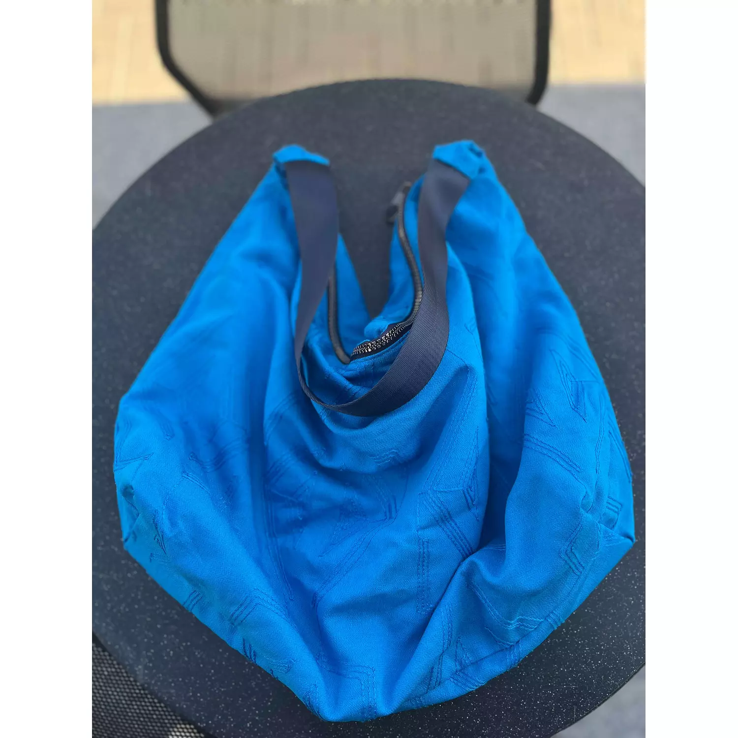 Blue hopo bag  2