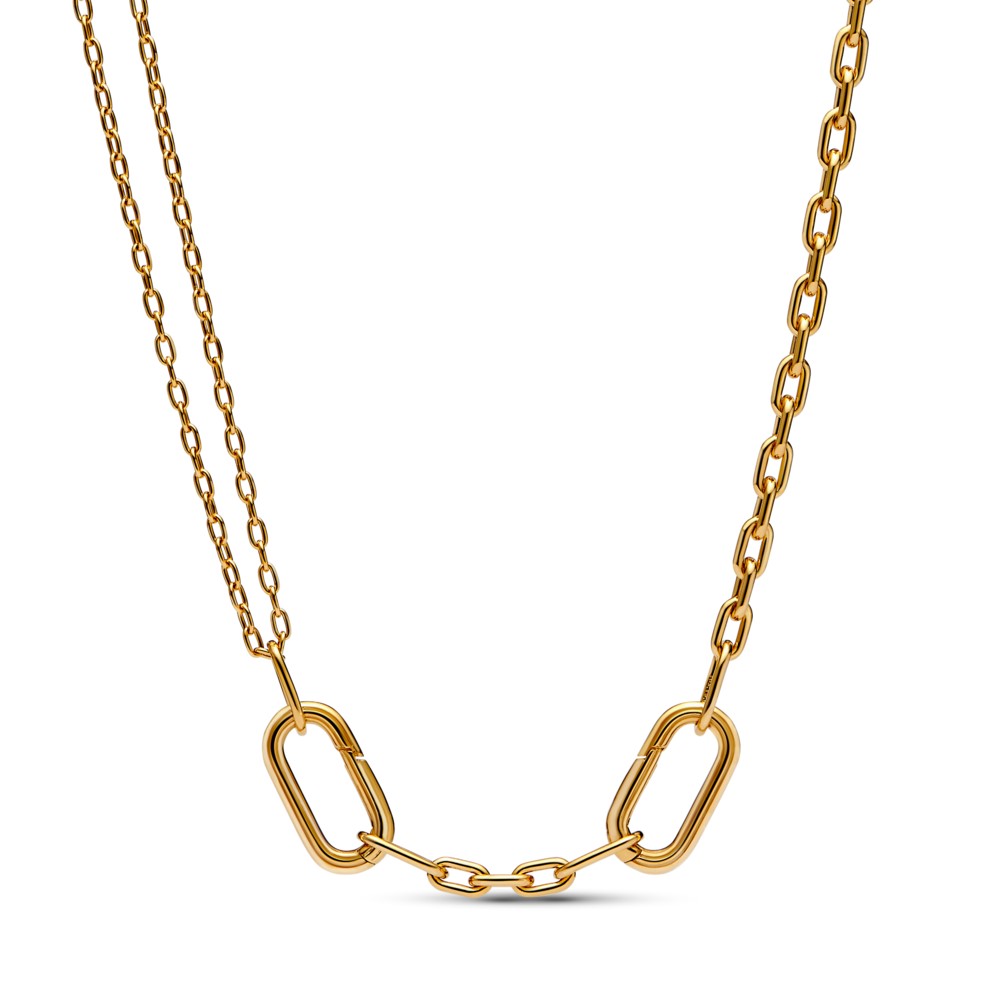 14k Gold-plated link necklace hover image