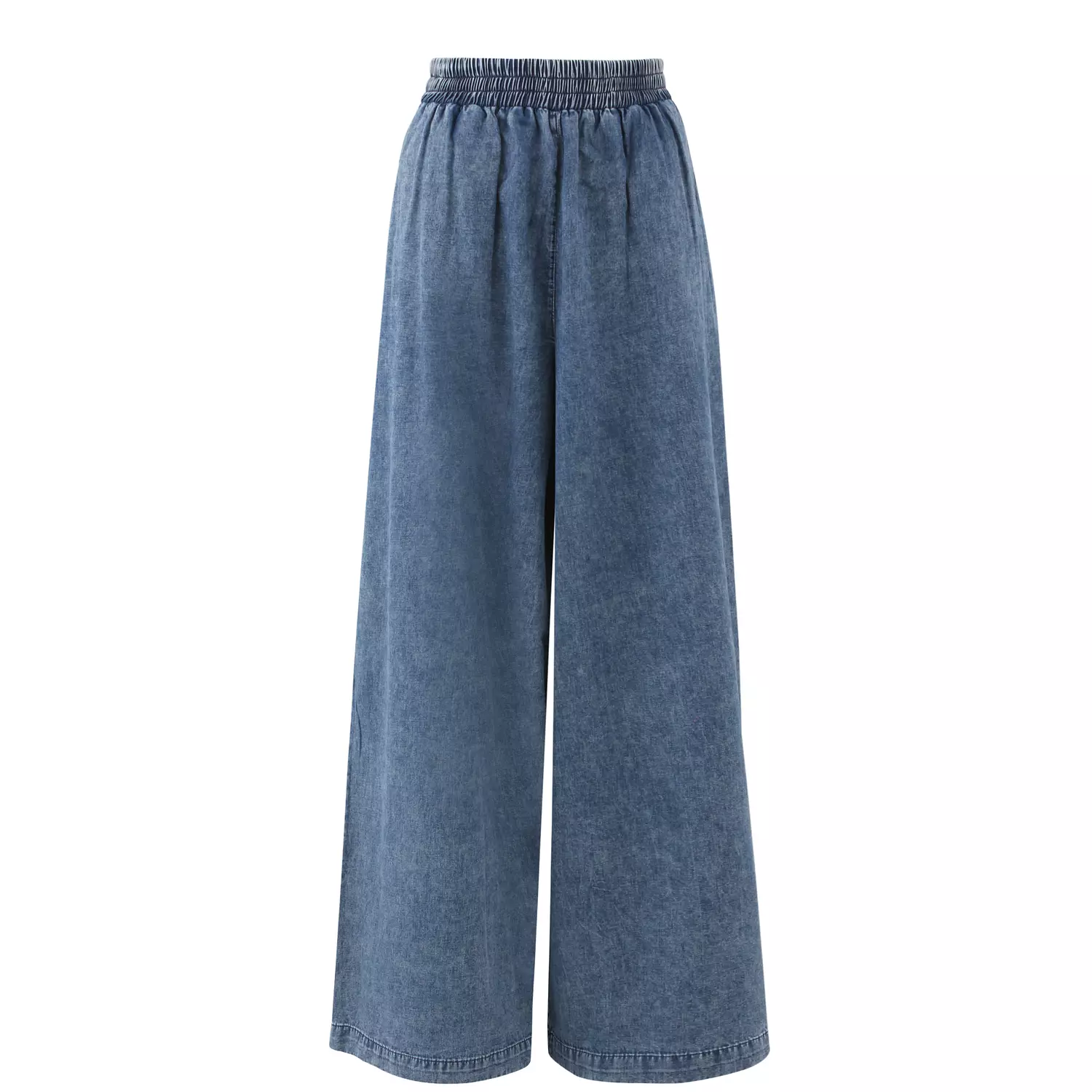 Wide Leg Denim Pants hover image