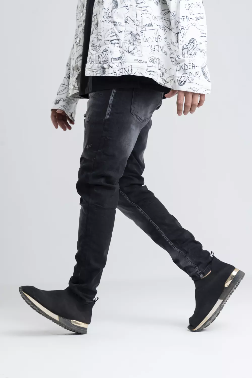 Cool Designer Black Jeans Slim Fit 3