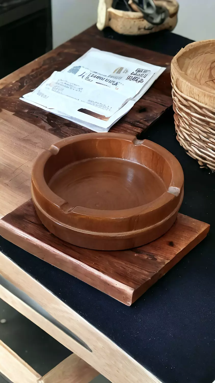 Teak Wood Ashtray  hover image