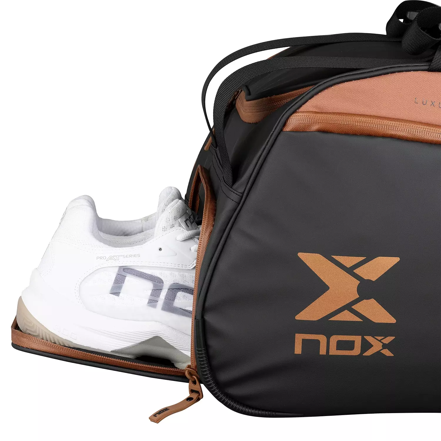 Nox Luxury Open Padel Bag - Black-Brown 2025 5