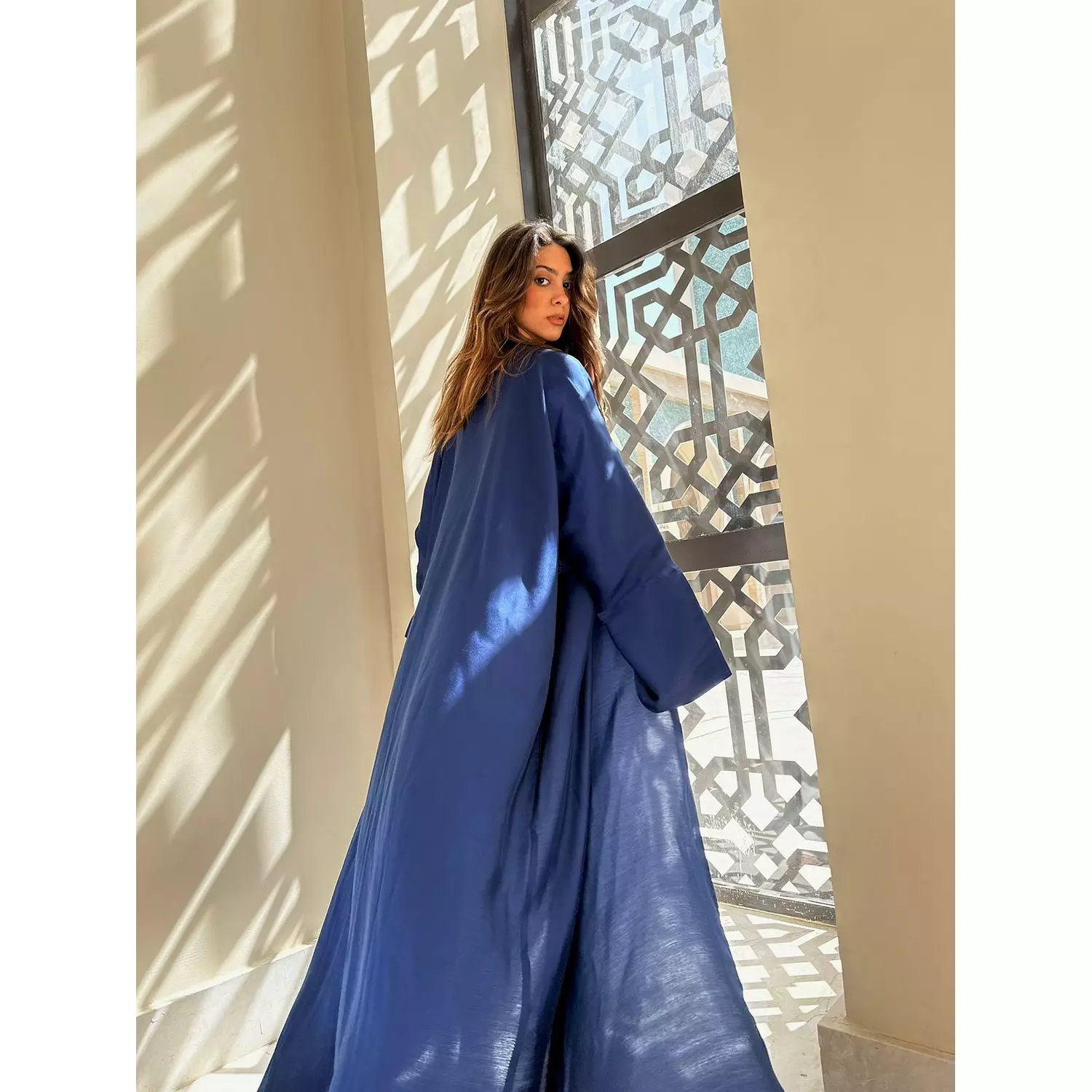 Navy Shimmer Kaftan hover image