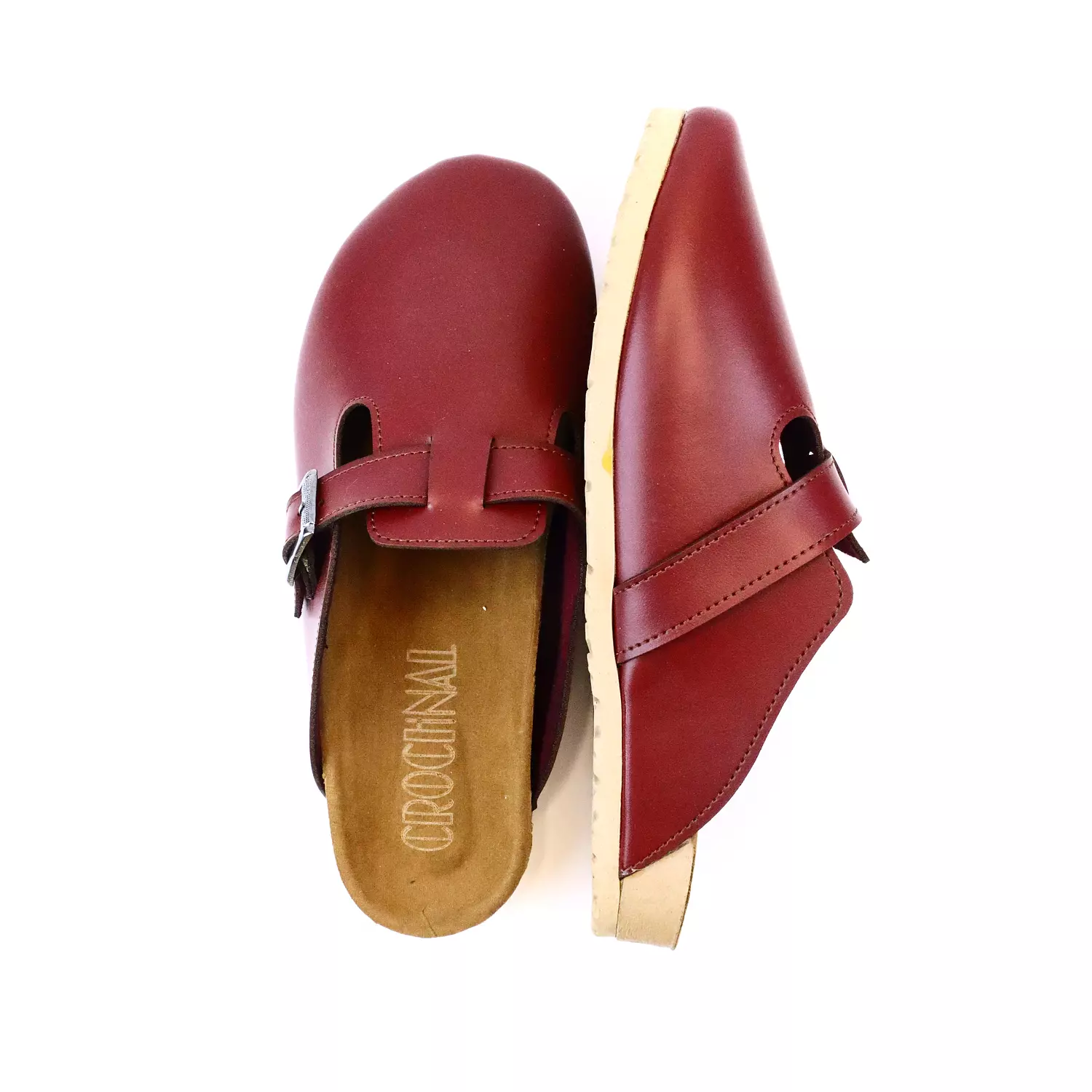 Leather clogs - Burgundy 4