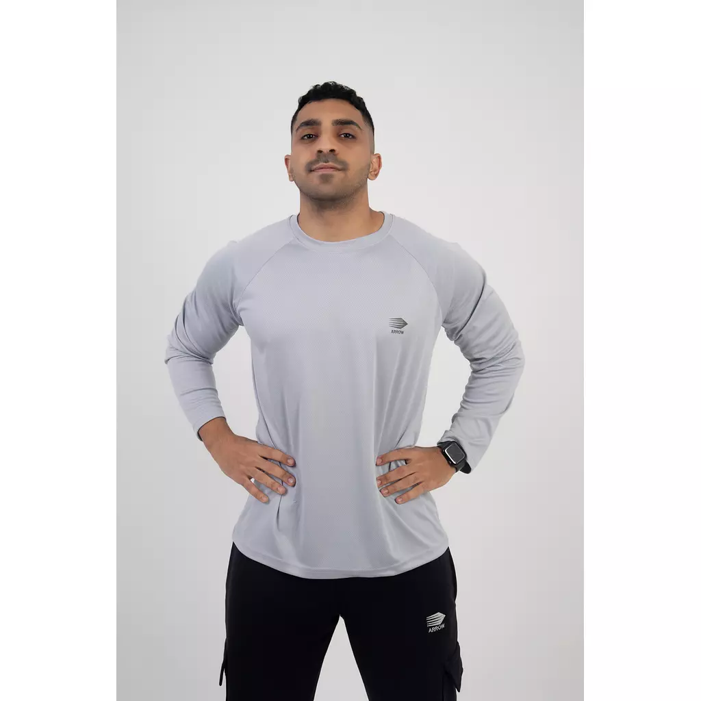 Grey Long Sleeve  T-Shirt