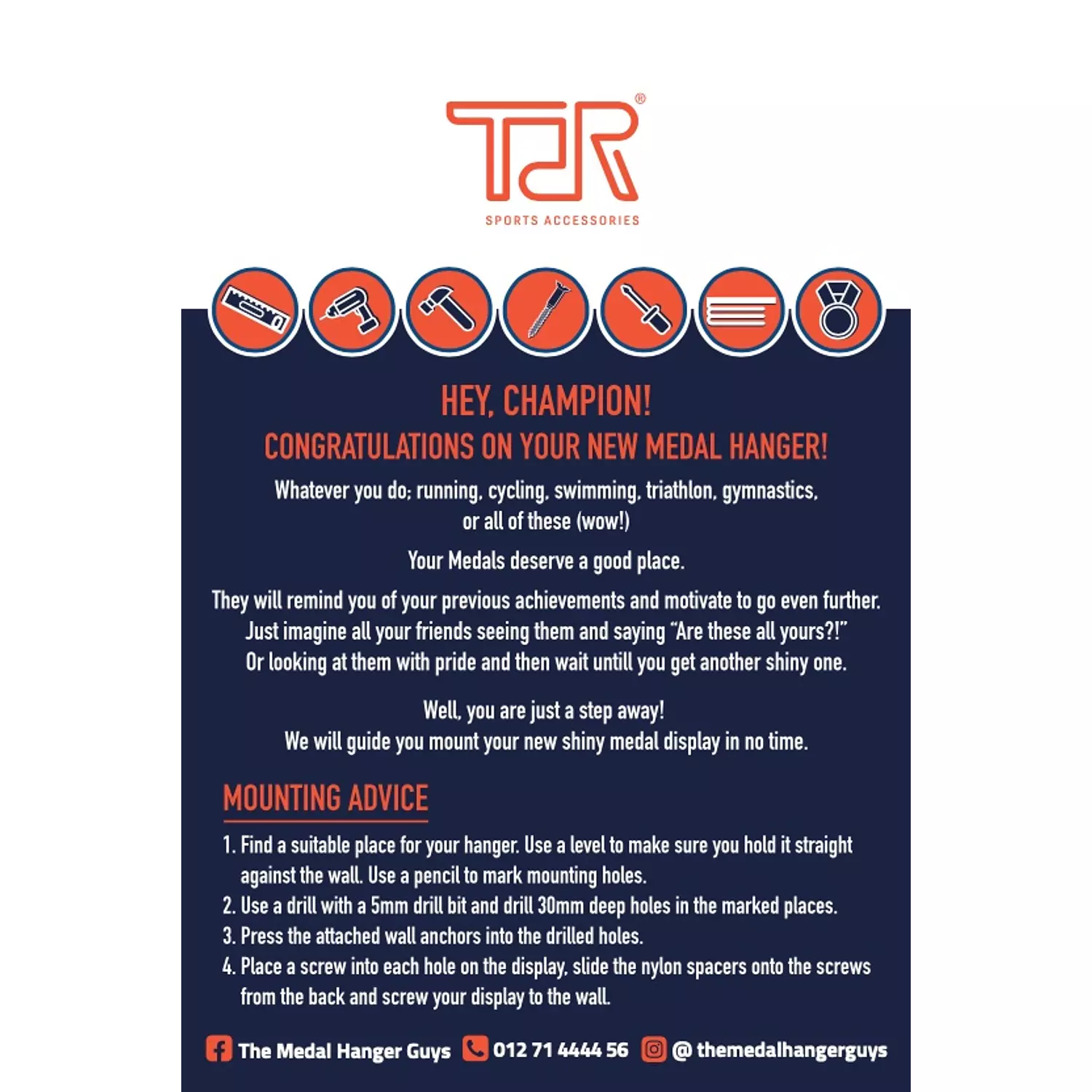 TMHG-Customizable Gymnastics Medal Hanger | Triple Rack 4