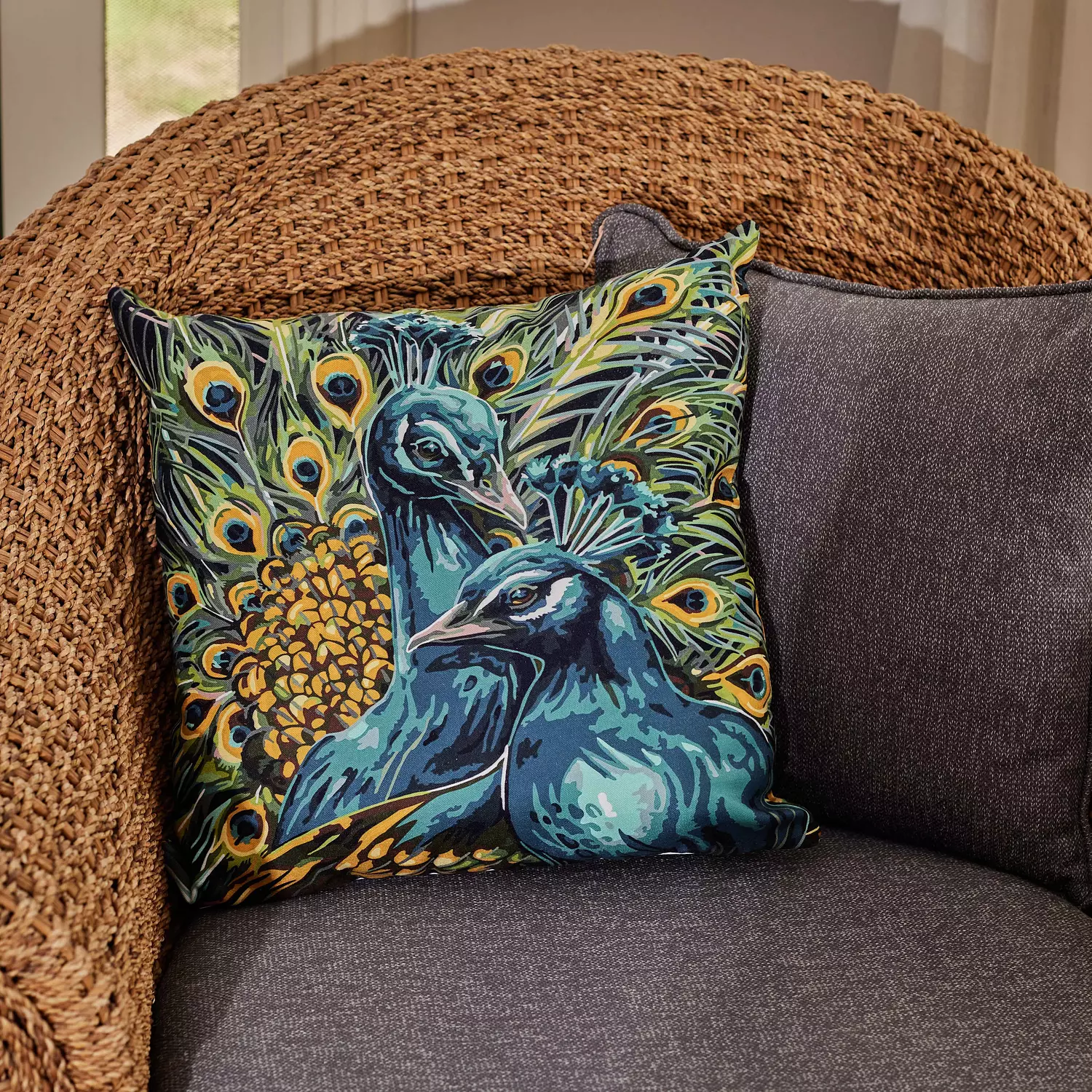Peacock Cushion  hover image