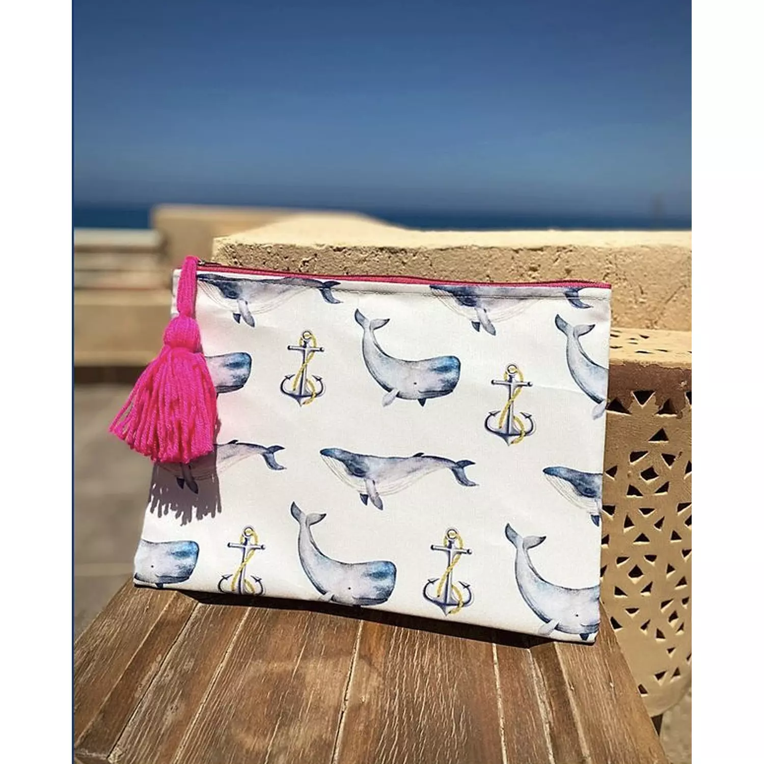 The Whale Canvas Fabric Pouch (by order) hover image