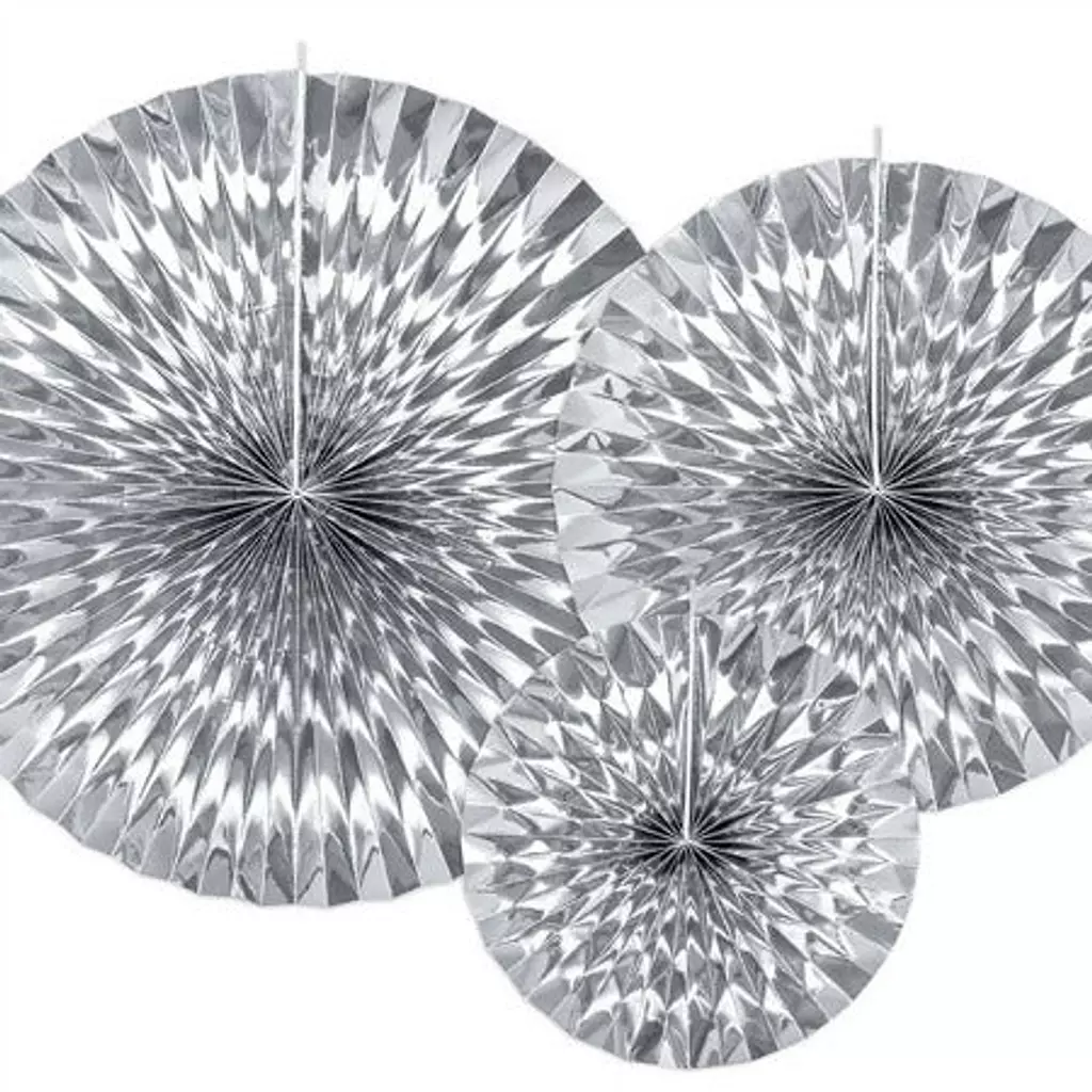 Silver Fan Rosette