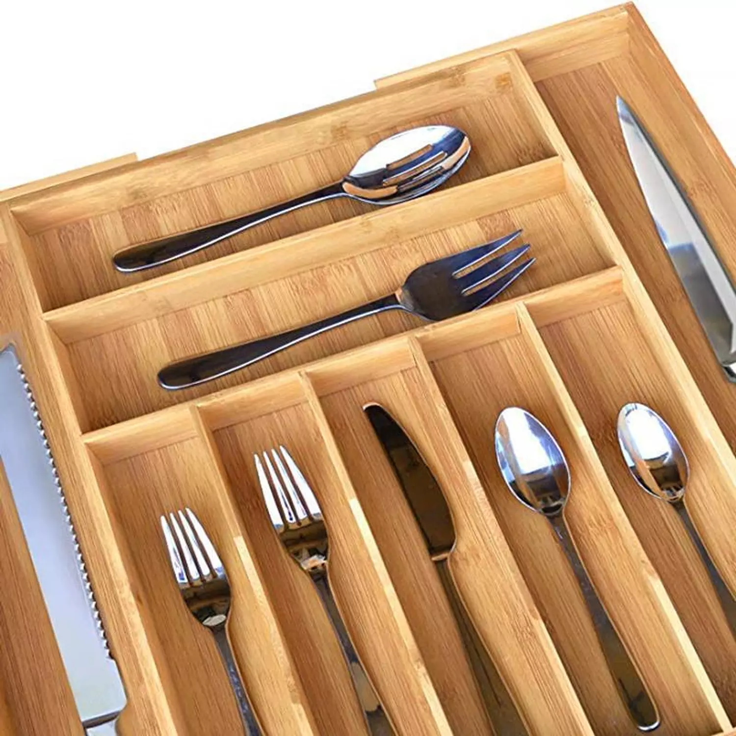 Bamboo Drawer Organizer Expandable  4