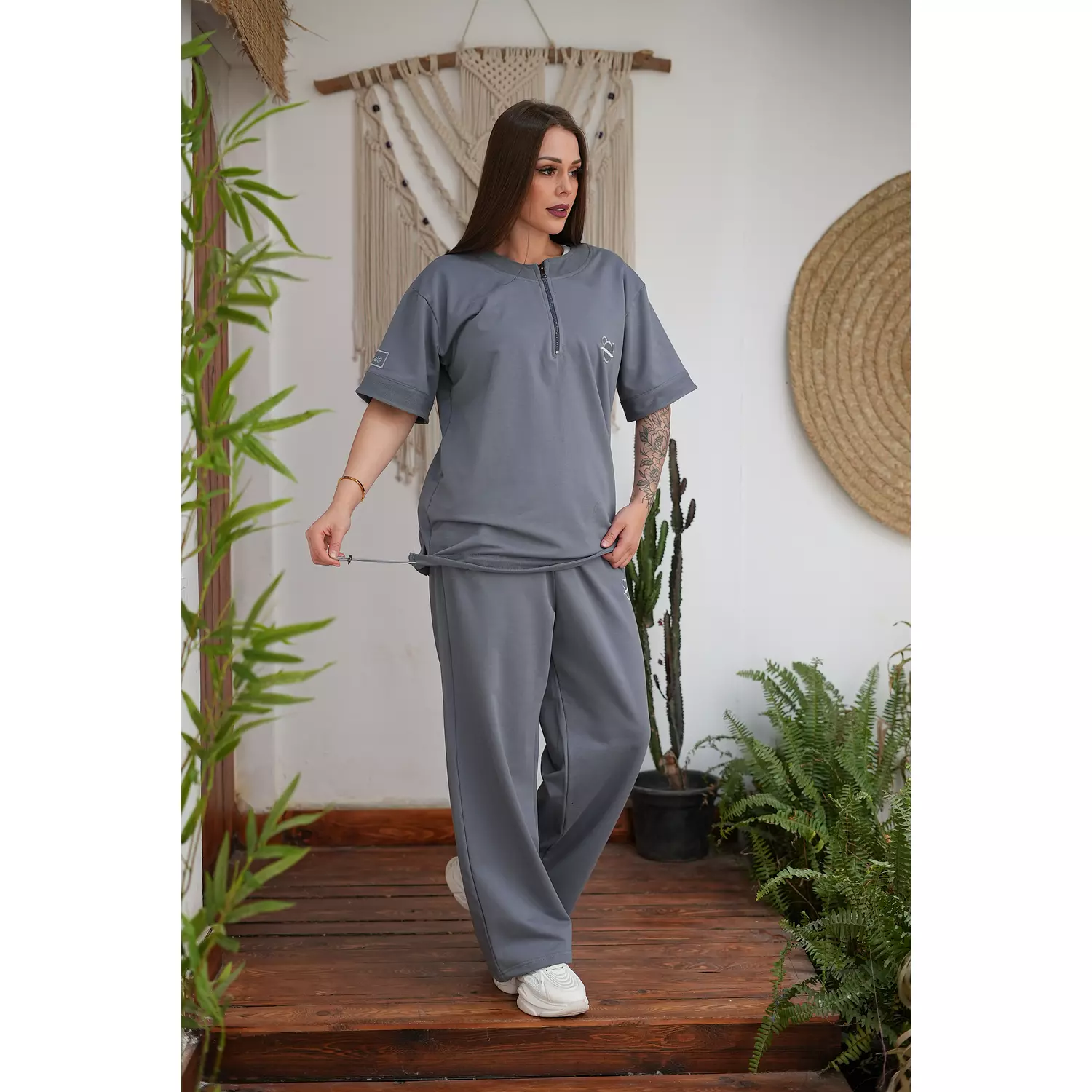 Grey unisex basic set    3